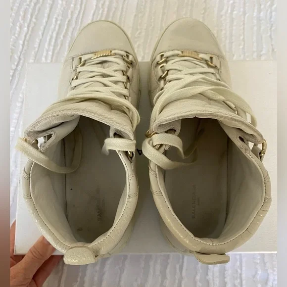 Balenciaga Pelle S Gomm Arena white blanc sneakers size 38